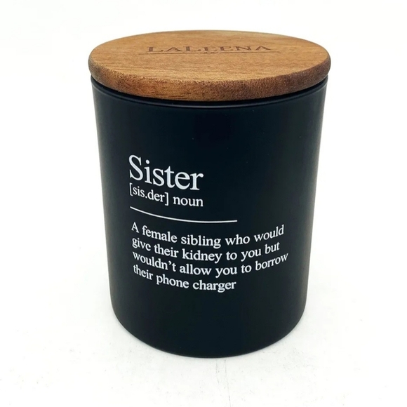 Laleena Other - LaLeena Black Sister Definition Candle Vanilla Scent NIB 14oz